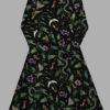 cosmic drifters nightshade print long sleeve midi dress front2