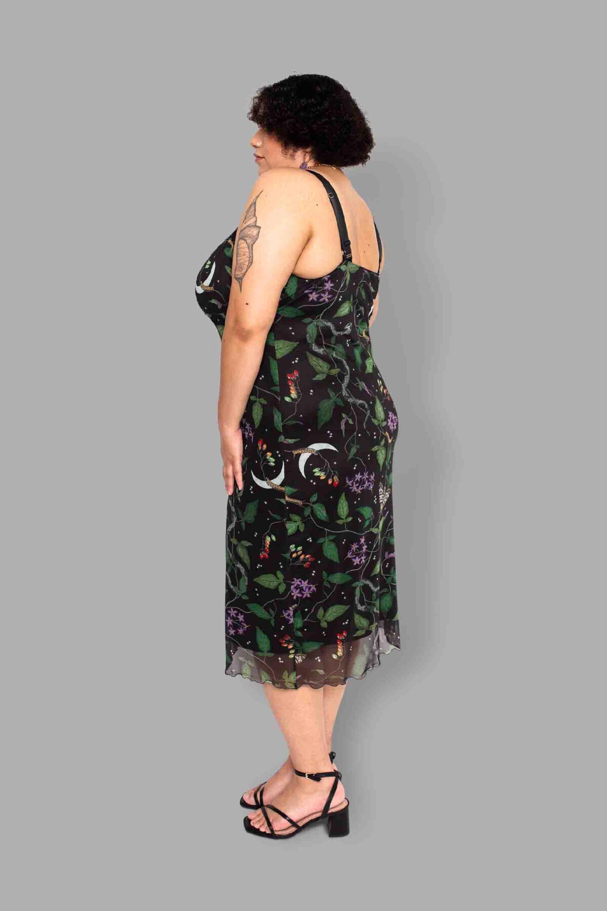 cosmic drifters nightshade print mesh dress side2