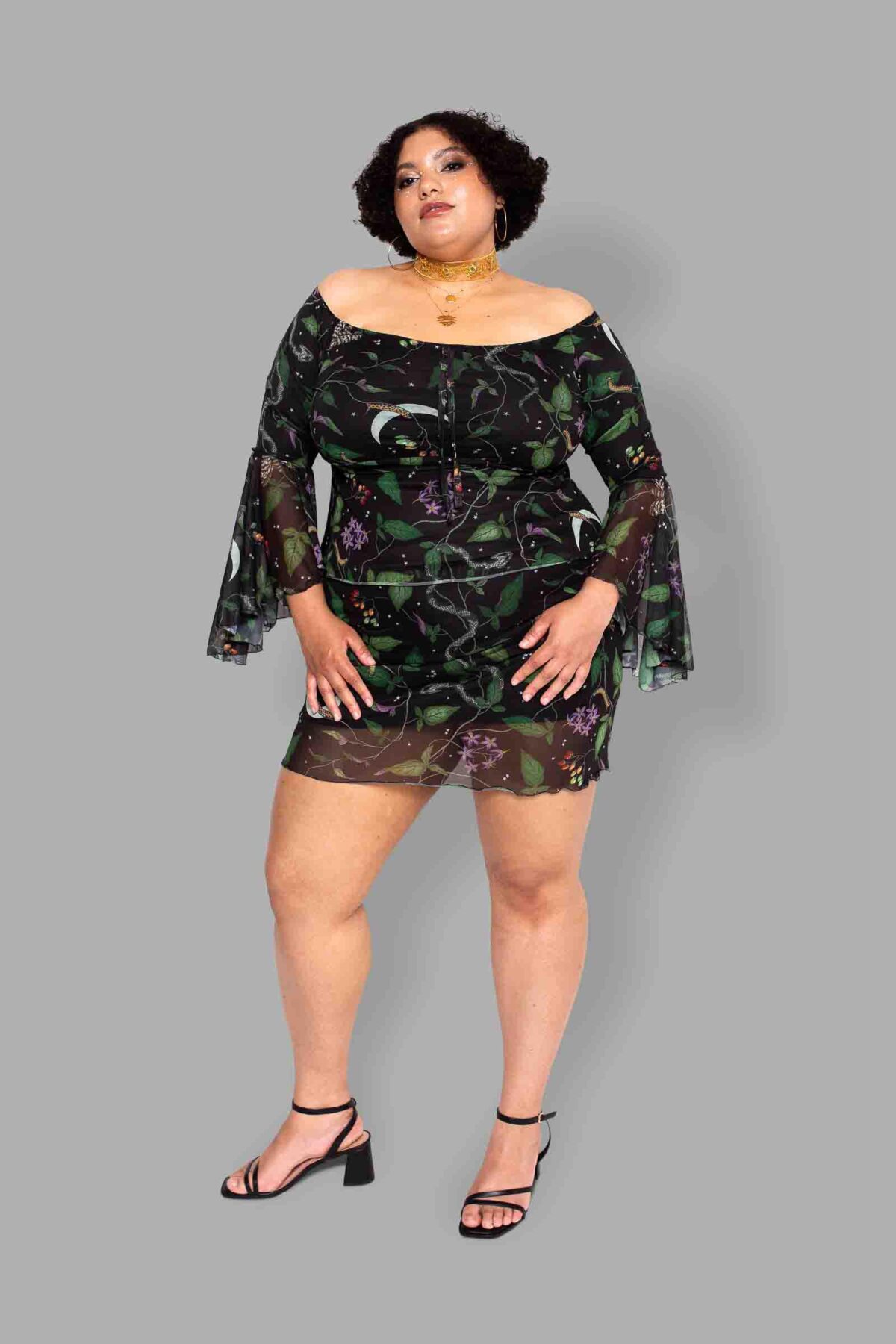 cosmic drifters nightshade print mesh top front