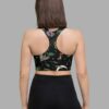 cosmic drifters nightshade print recycled longline sports bra back