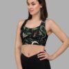 cosmic drifters nightshade print recycled longline sports bra side