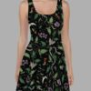 cosmic drifters nightshade print skater dress front close