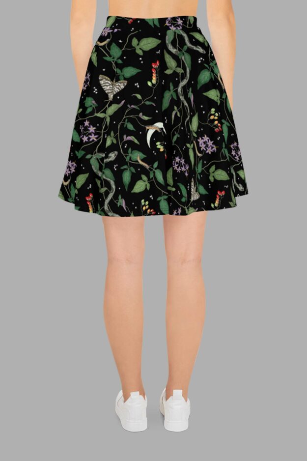 cosmic drifters nightshade print skater skirt back 2