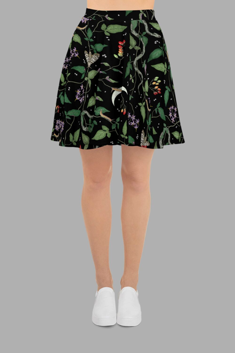 cosmic drifters nightshade print skater skirt front 2