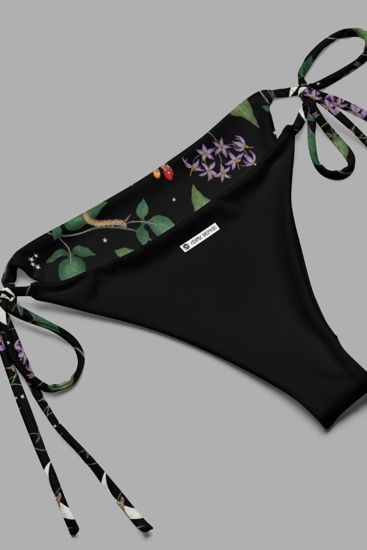 cosmic drifters nightshade print triangle bikini lining2