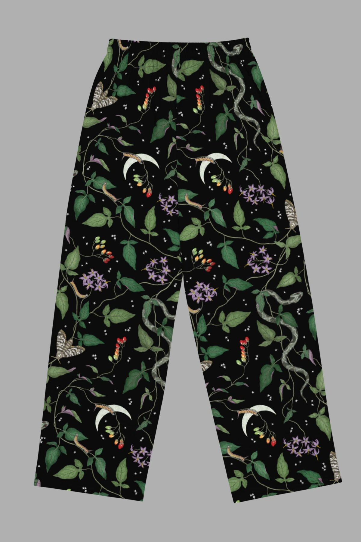 cosmic drifters nightshade print unisex wide leg pants back 2