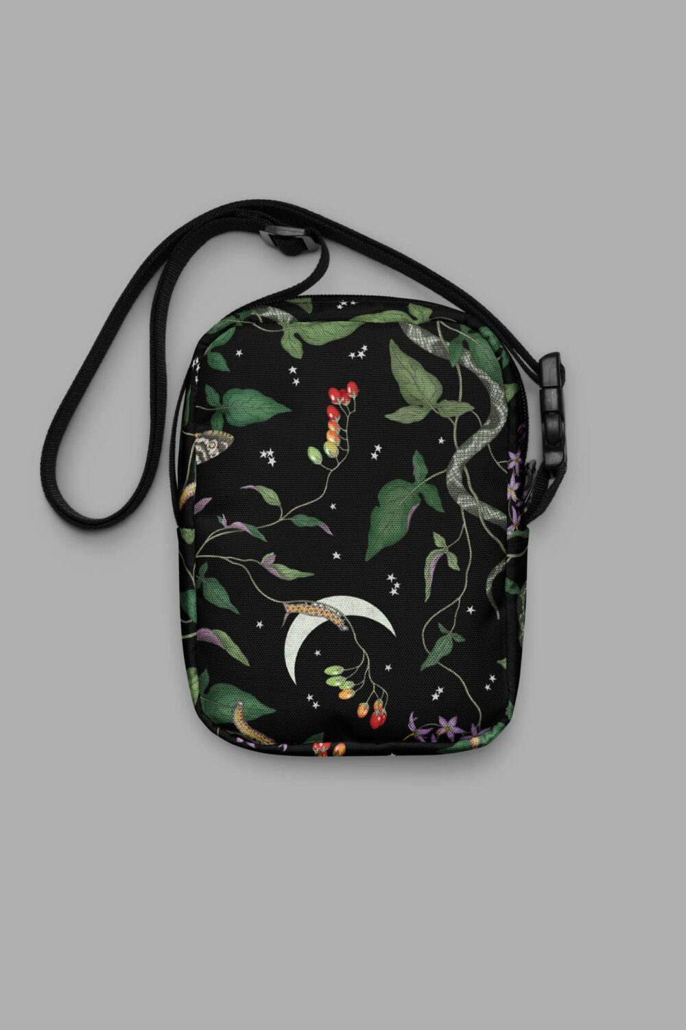 cosmic drifters nightshade print utility crossbody bag 3