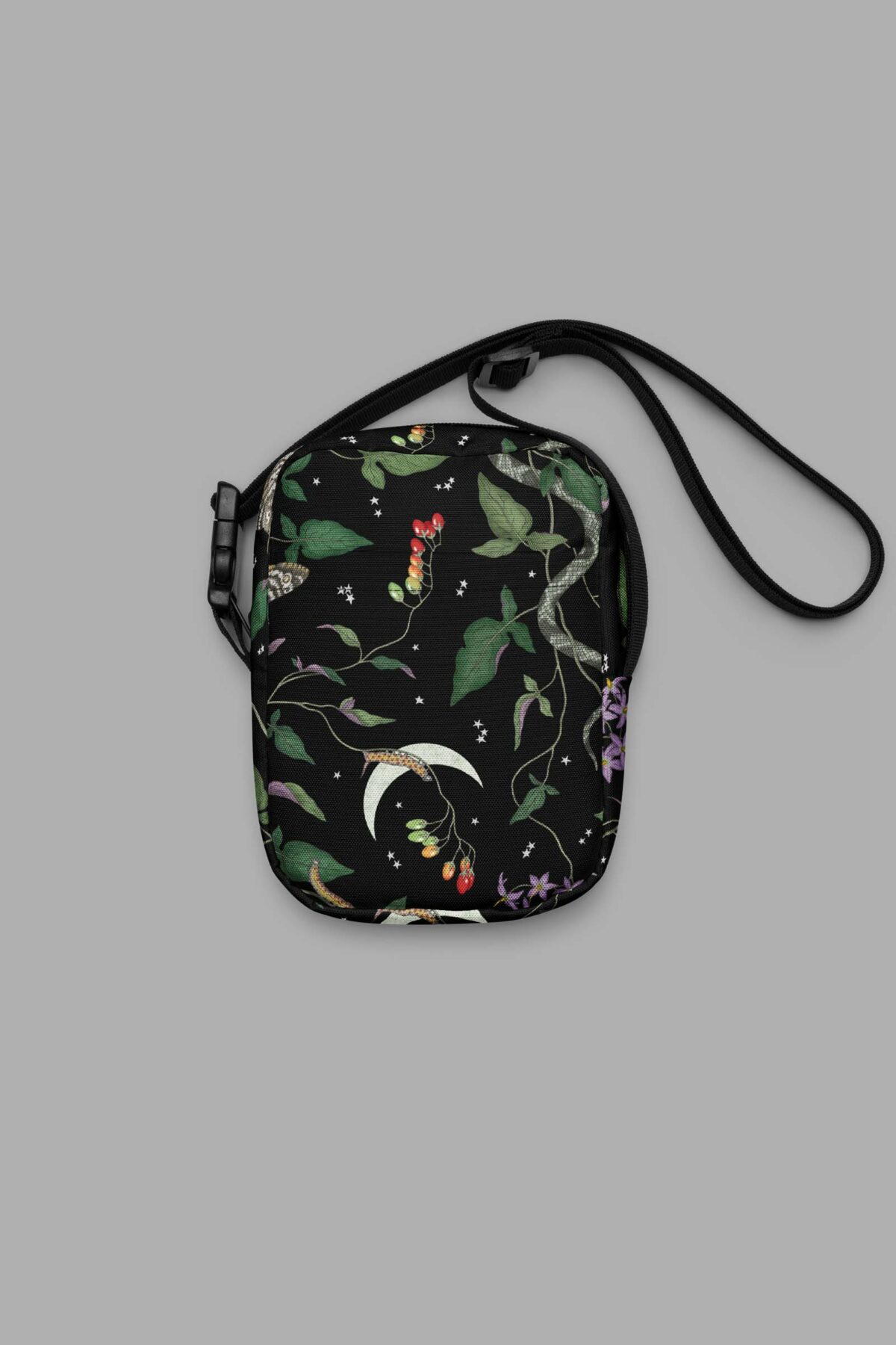 cosmic drifters nightshade print utility crossbody bag 4