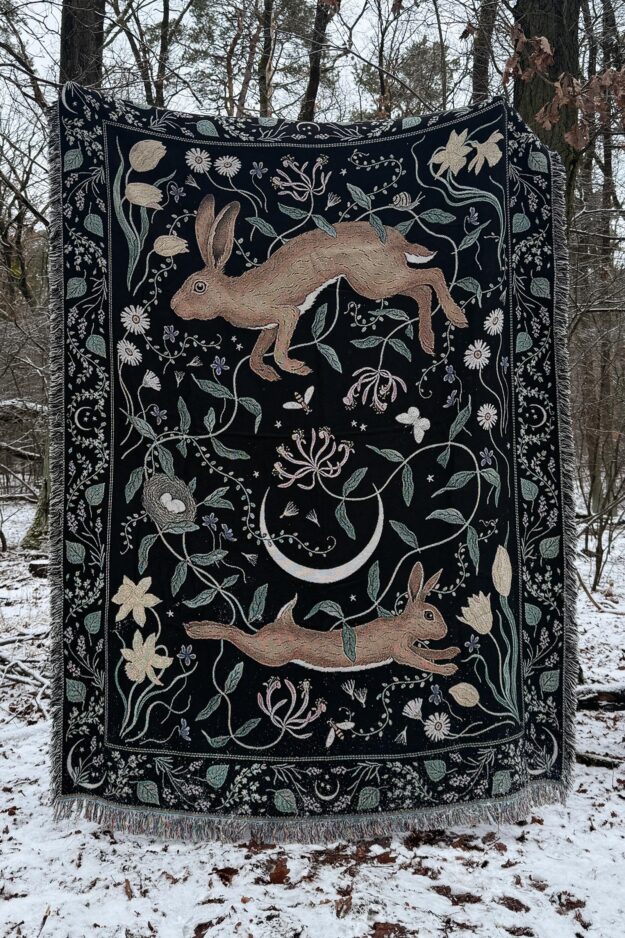 ostara soft woven tapestry blanket