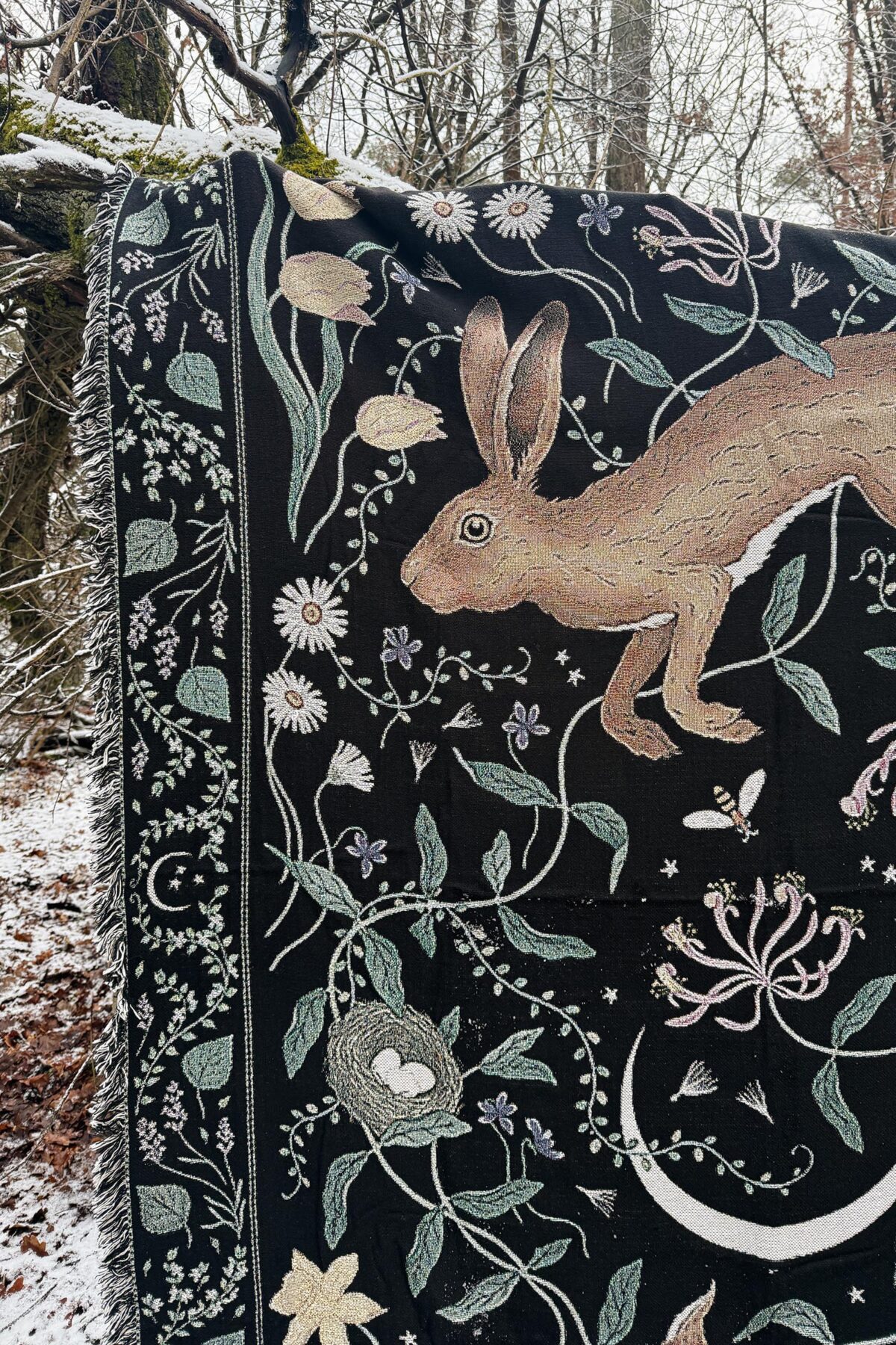 ostara soft woven tapestry blanket