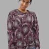 cosmic drifters pink suns moons print sweater front2