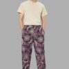 cosmic drifters pink suns moons print wide leg lounge pants front2