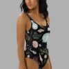 cosmic drifters sea witch print one piece swimsuit side