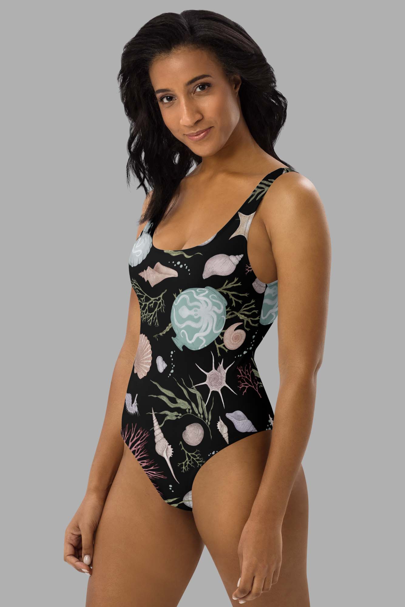 cosmic drifters sea witch print one piece swimsuit side2
