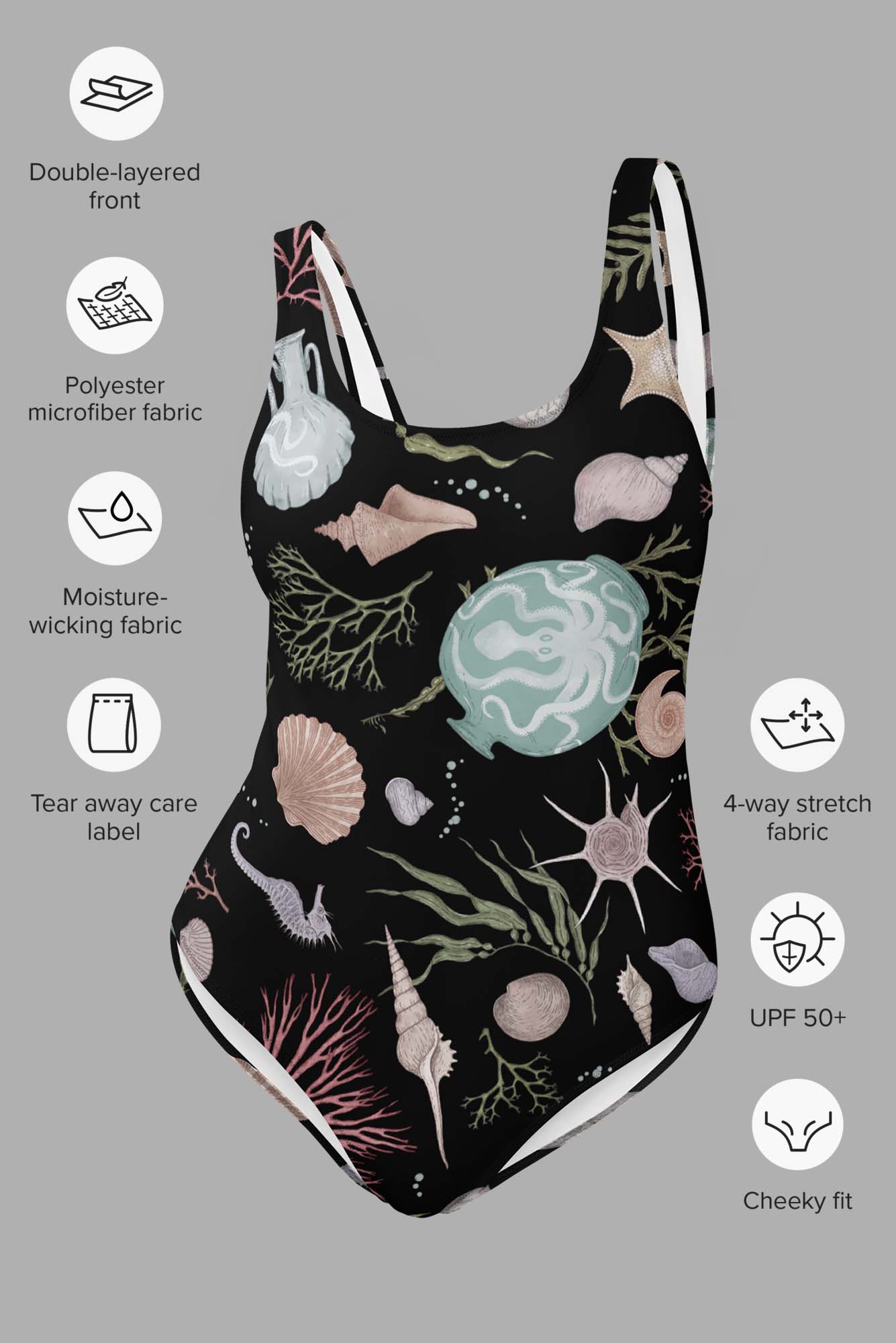 Sea Witch Print One-Piece Swimsuit - Cosmic Drifters