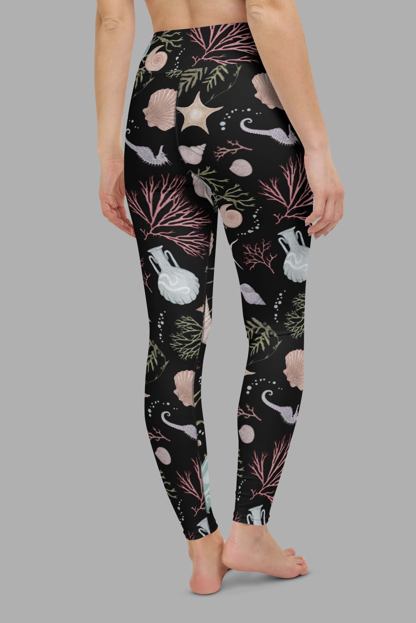 cosmic drifters sea witch print one piece yoga leggings back