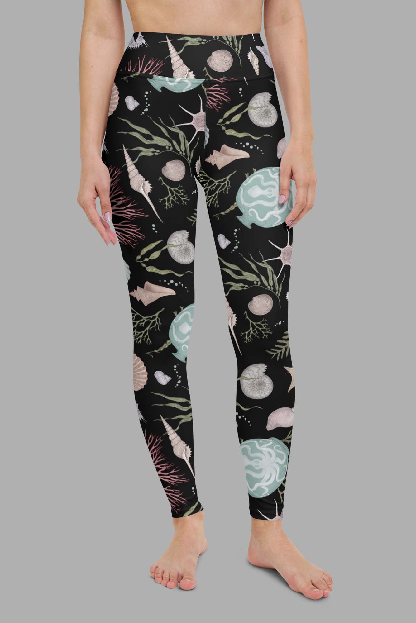 cosmic drifters sea witch print one piece yoga leggings front