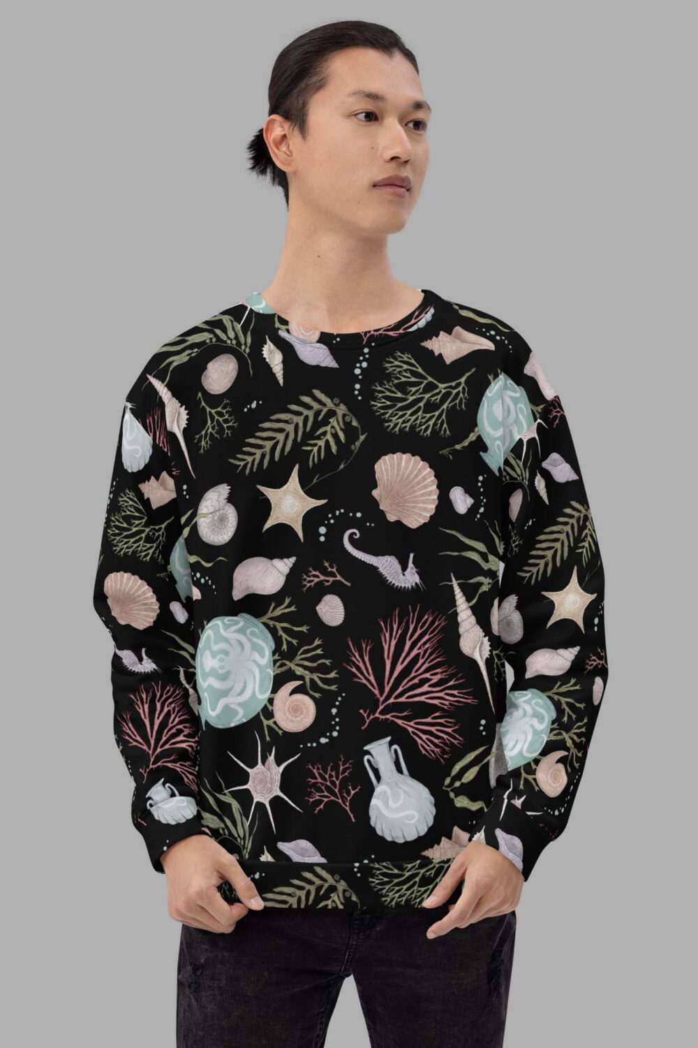 cosmic drifters sea witch print sweater front2