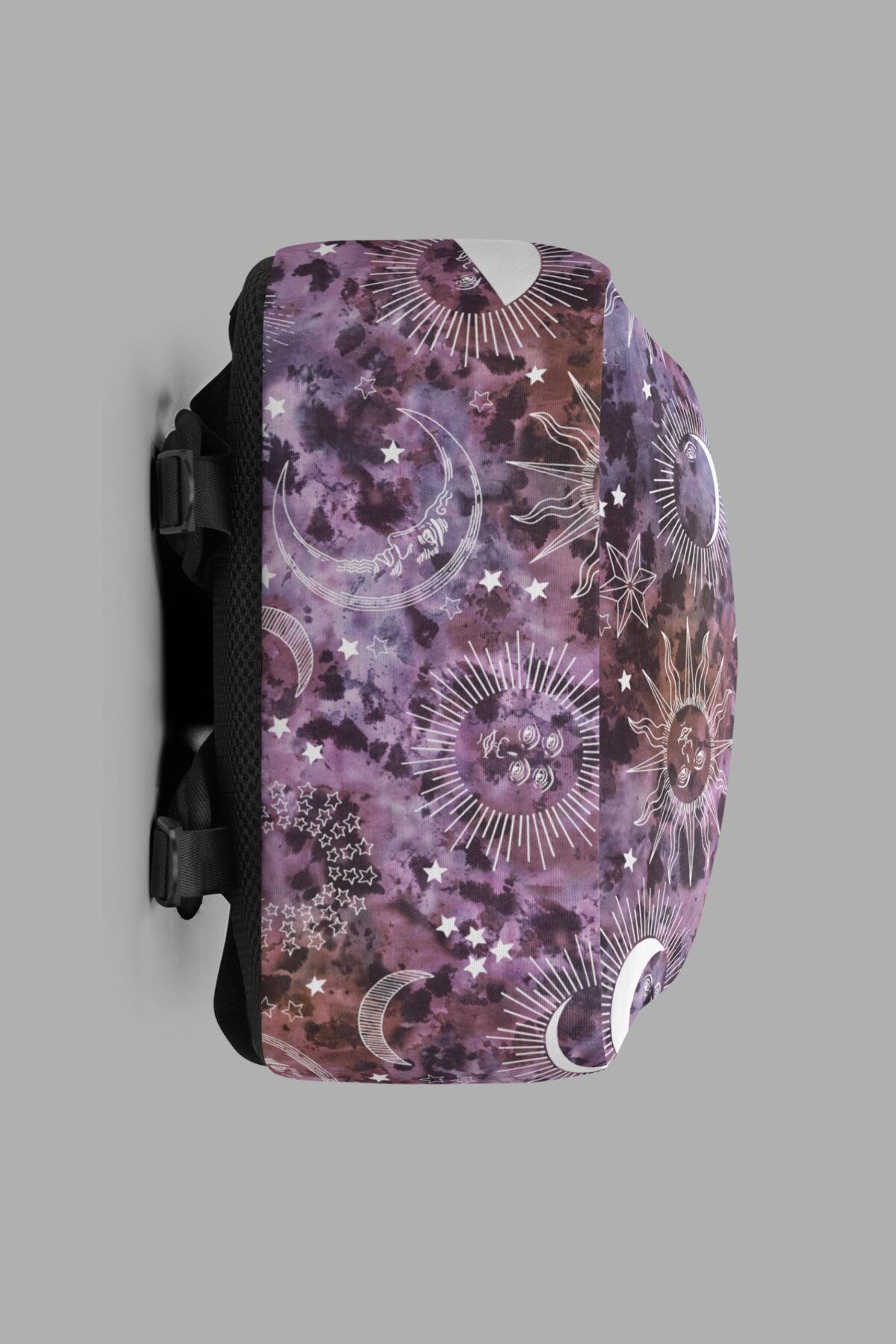 cosmic drifters stormy celeste print backpack bottom