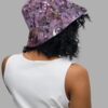 stormy celeste print reversible bucket hat