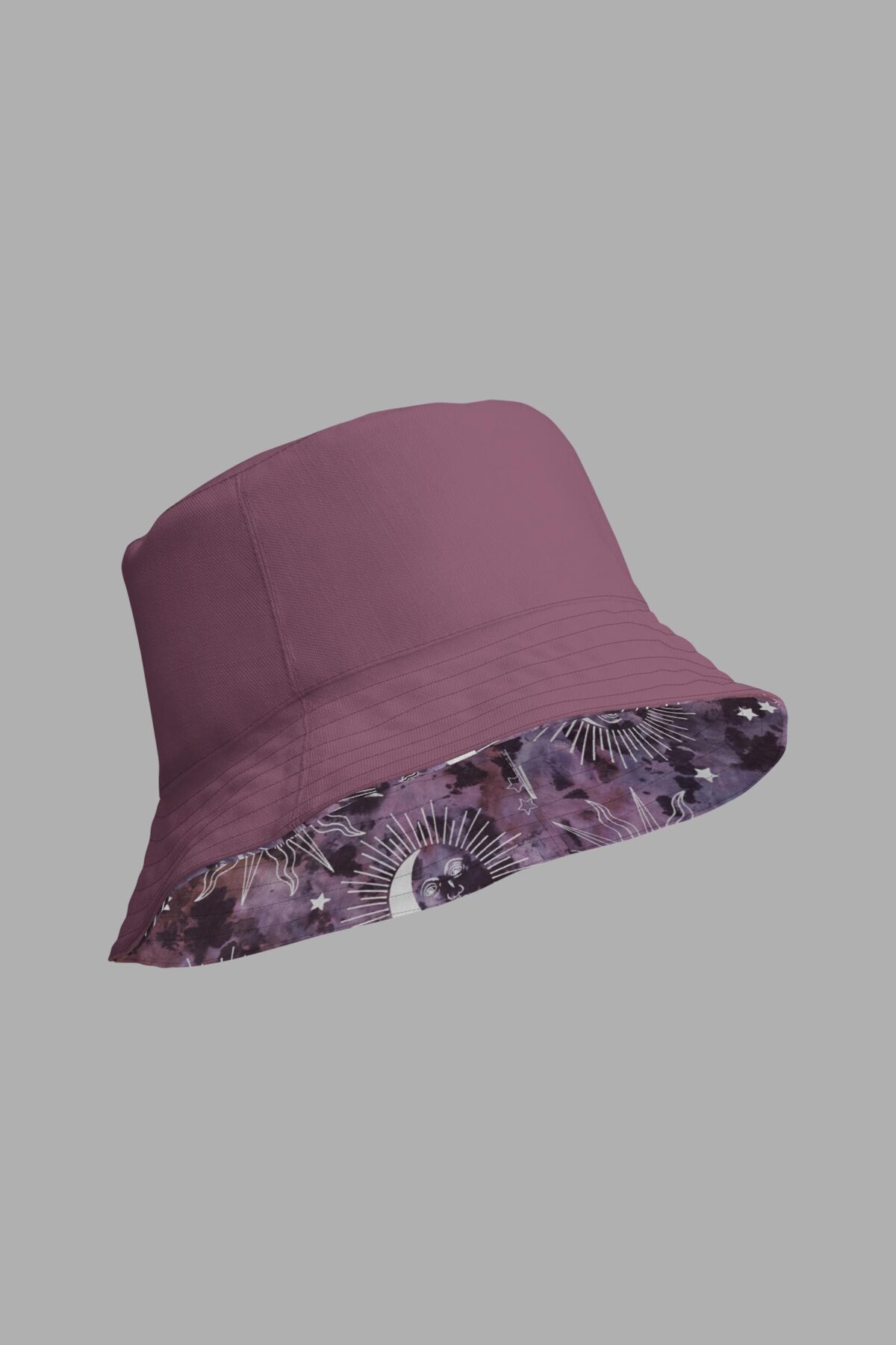 stormy celeste print reversible bucket hat