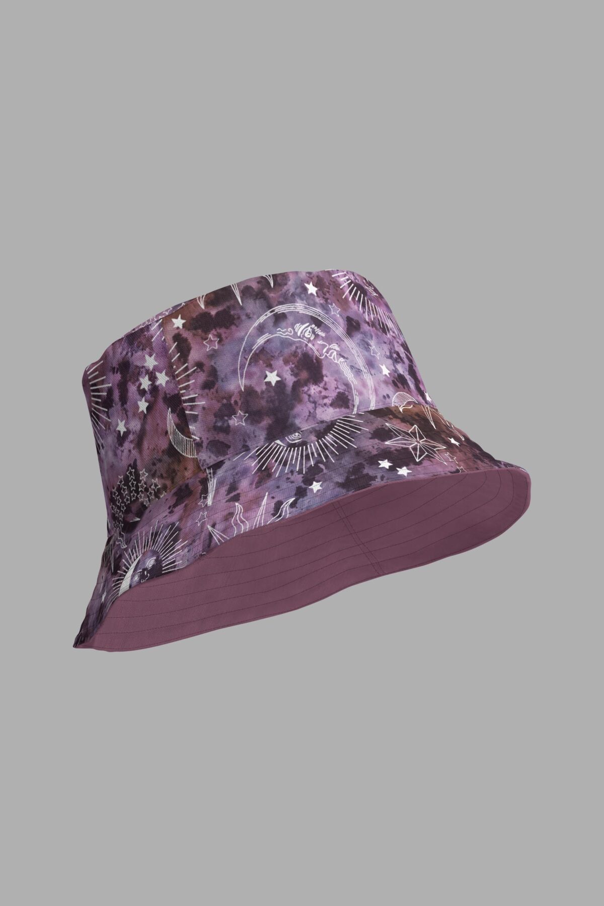 stormy celeste print reversible bucket hat