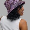 stormy celeste print reversible bucket hat