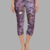 cosmic drifters stormy celeste print capri leggings front