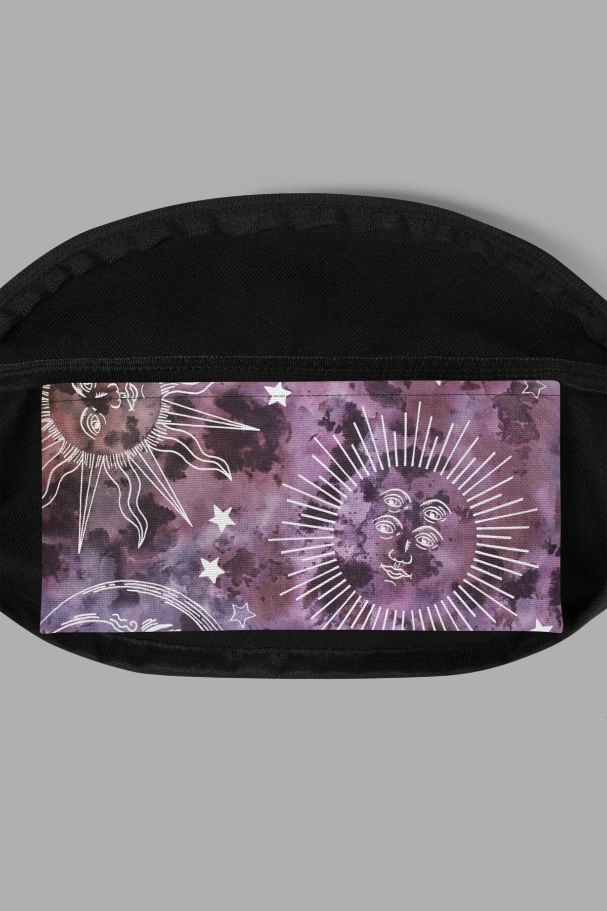 cosmic drifters stormy celeste print fanny pack 4