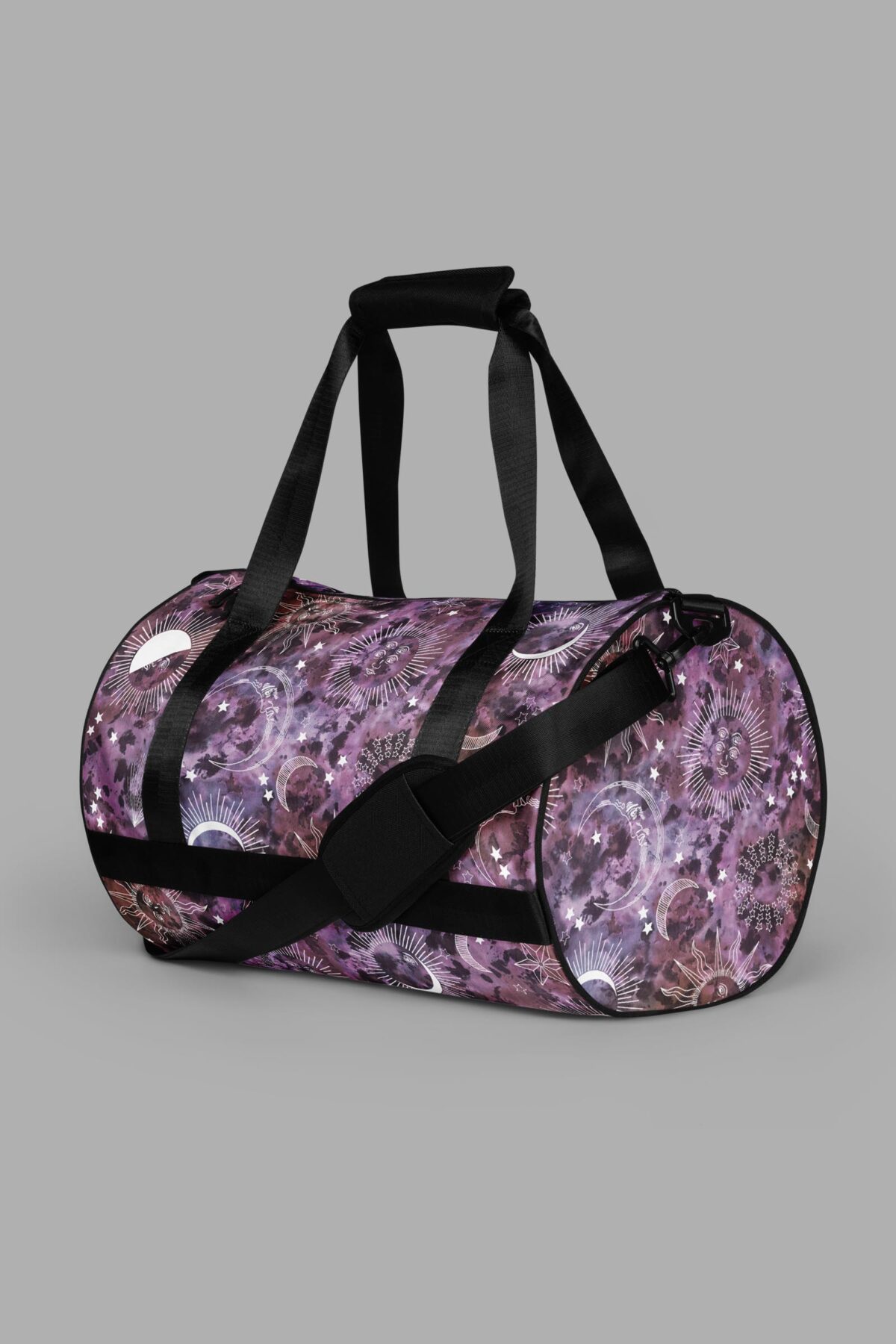 cosmic drifters stormy celeste print gym bag end