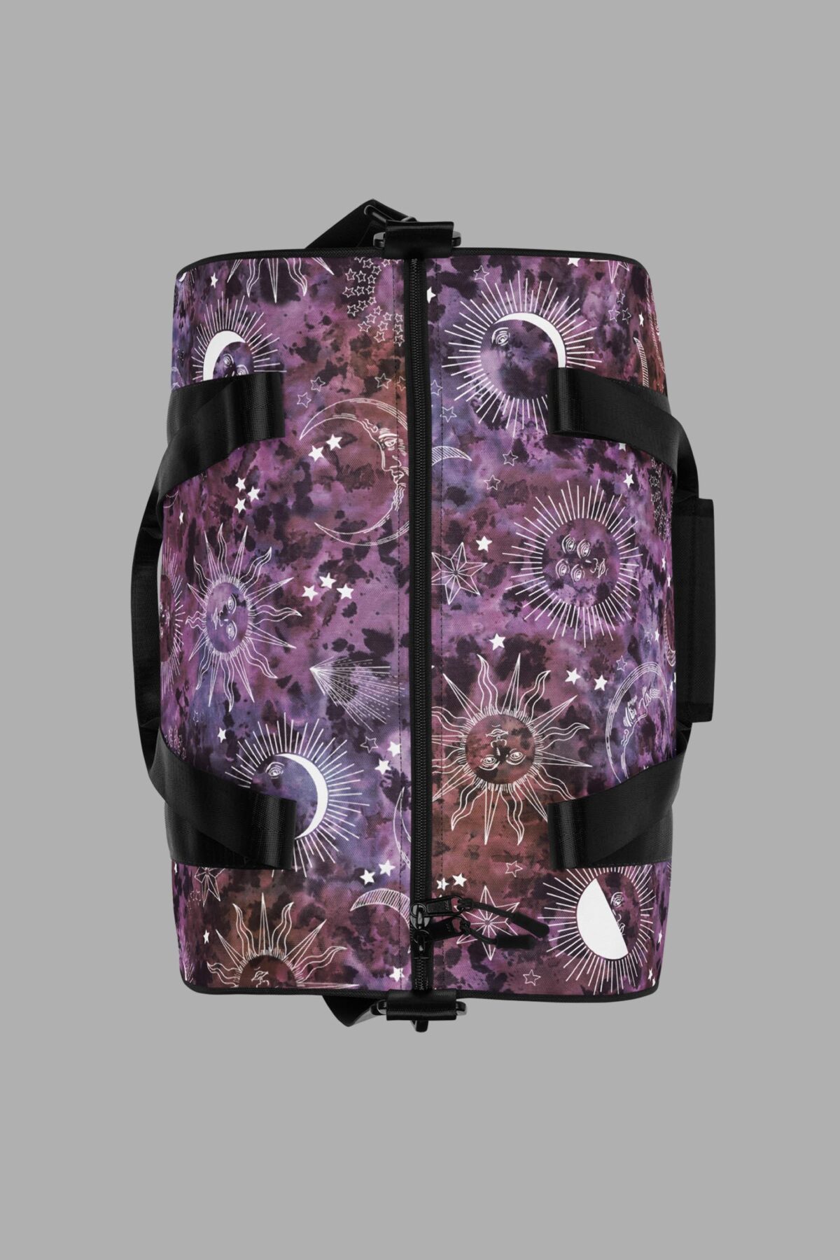 cosmic drifters stormy celeste print gym bag top