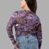 cosmic drifters stormy celeste print recycled long sleeve crop top back