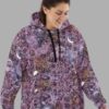 cosmic drifters stormy celeste print recycled unisex hoodie front