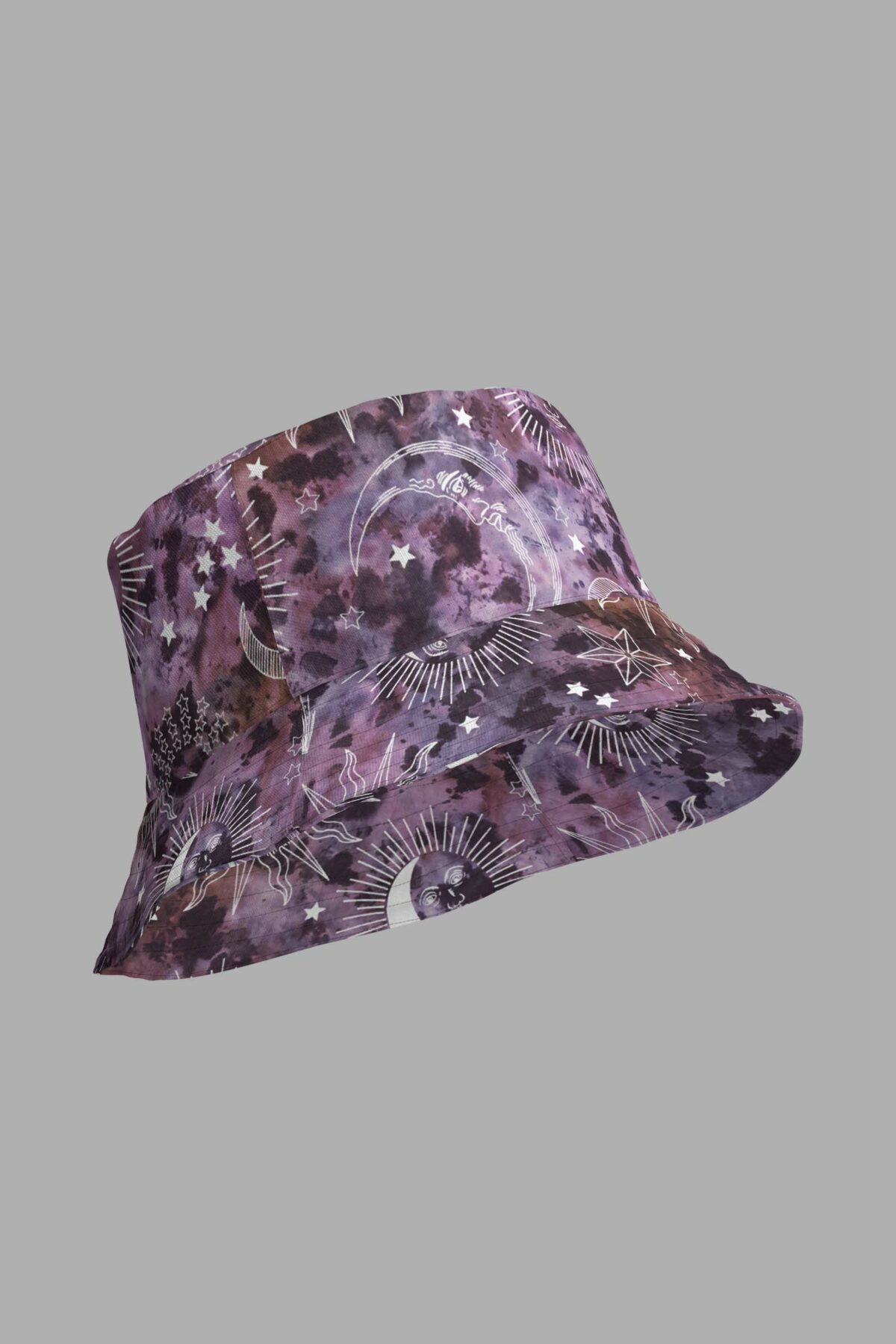 cosmic drifters stormy celeste print reversible bucket hat