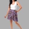 cosmic drifters stormy celeste print skater skirt front