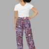 cosmic drifters stormy celeste print unisex wide leg pants back