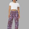 cosmic drifters stormy celeste print unisex wide leg pants front