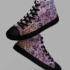 cosmic drifters stormy celeste print womens high top canvas shoes 2