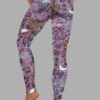 cosmic drifters stormy celeste print yoga leggings back