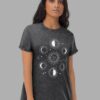 cosmic drifters stormy celeste unisex denim t shirt black front