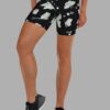 cosmic drifters stormy moonflight print yoga shorts front