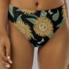 cosmic drifters sunflower daze print recycled high waisted bikini bottom front