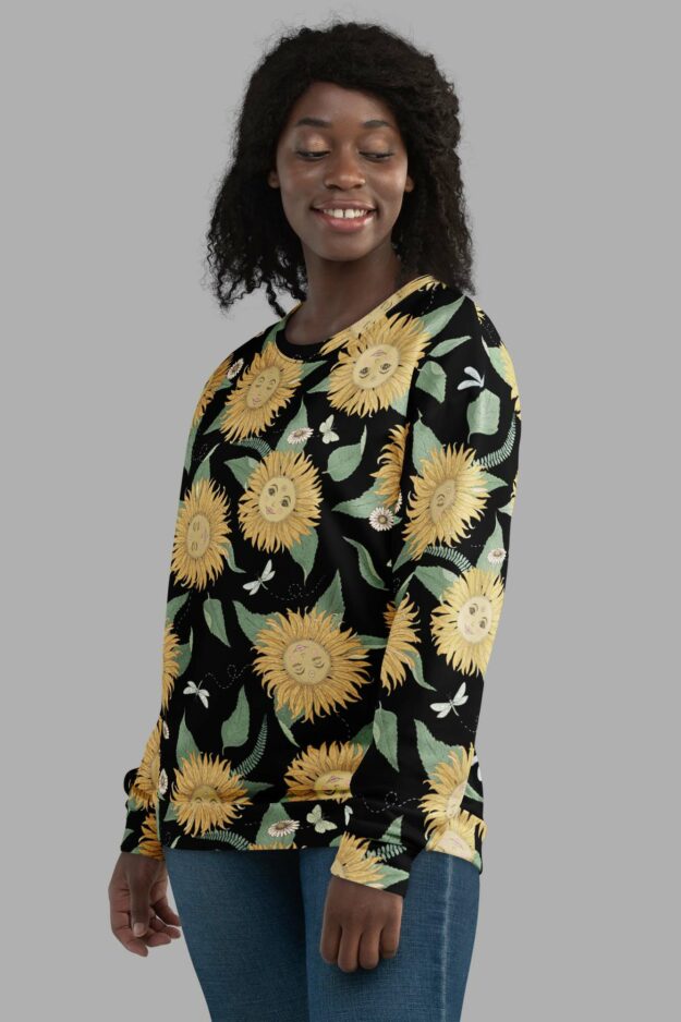 sunflower daze print sweatshirt