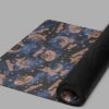 cosmic drifters tarot print yoga mat rolled flat