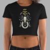 cosmic drifters the craft print womens crop tee black front