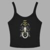 cosmic drifters the craft print womens micro rib tank top solid black front 2