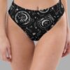 cosmic drifters travelling carnival print recycled high waisted bikini bottom front