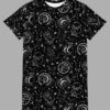 cosmic drifters travelling carnival print t shirt dress front2