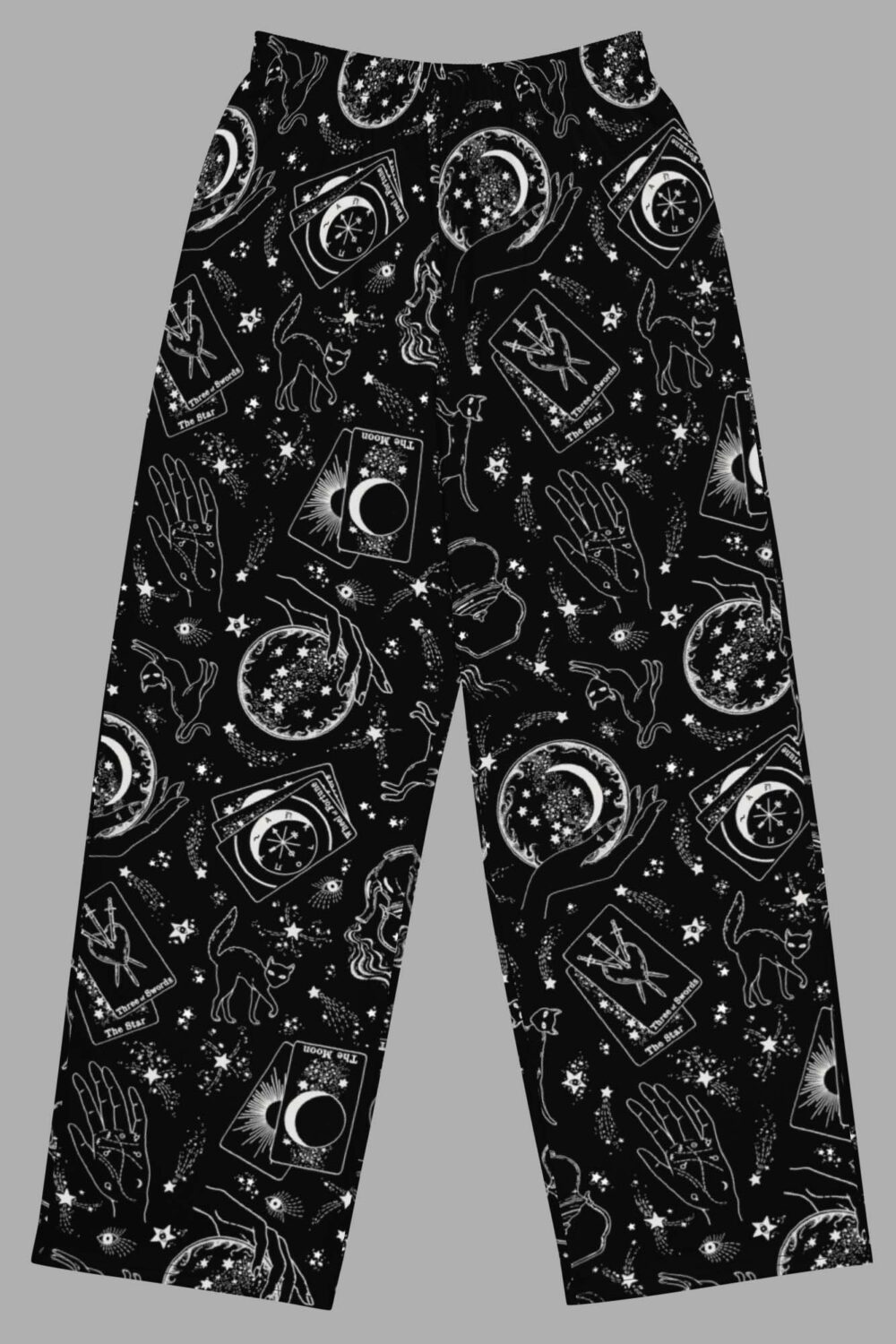 cosmic drifters travelling carnival print wide leg lounge pants front