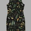 cosmic drifters werewood print bodycon dress left back